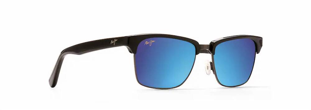 NEW MAUI JIM unisex - kawika sunglasses in gloss black/ blue hawaii mauipure